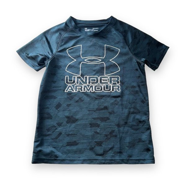 π2/$20π Under Armour Heatgear Kids' Short-sleeve Top, Black, Large - Picture 2 of 6